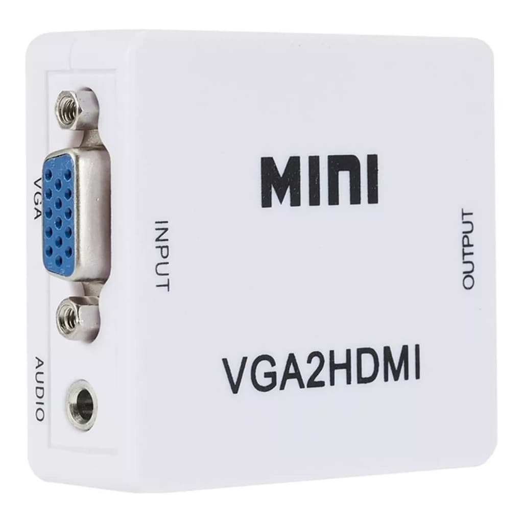 Mini Conversor Vga Para Hdmi Entrada Vga Saida Hdmi