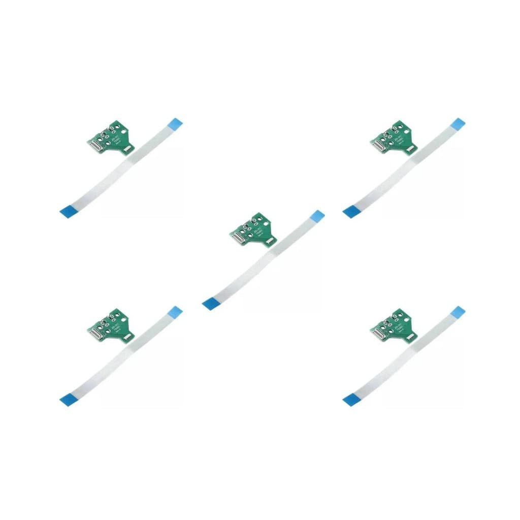 5 Placas Usb Jds/Jdm 011 com Flat/Flex 12 Vias para Carregamento Compatíveis com o Controle de PlayStation 4 PS4