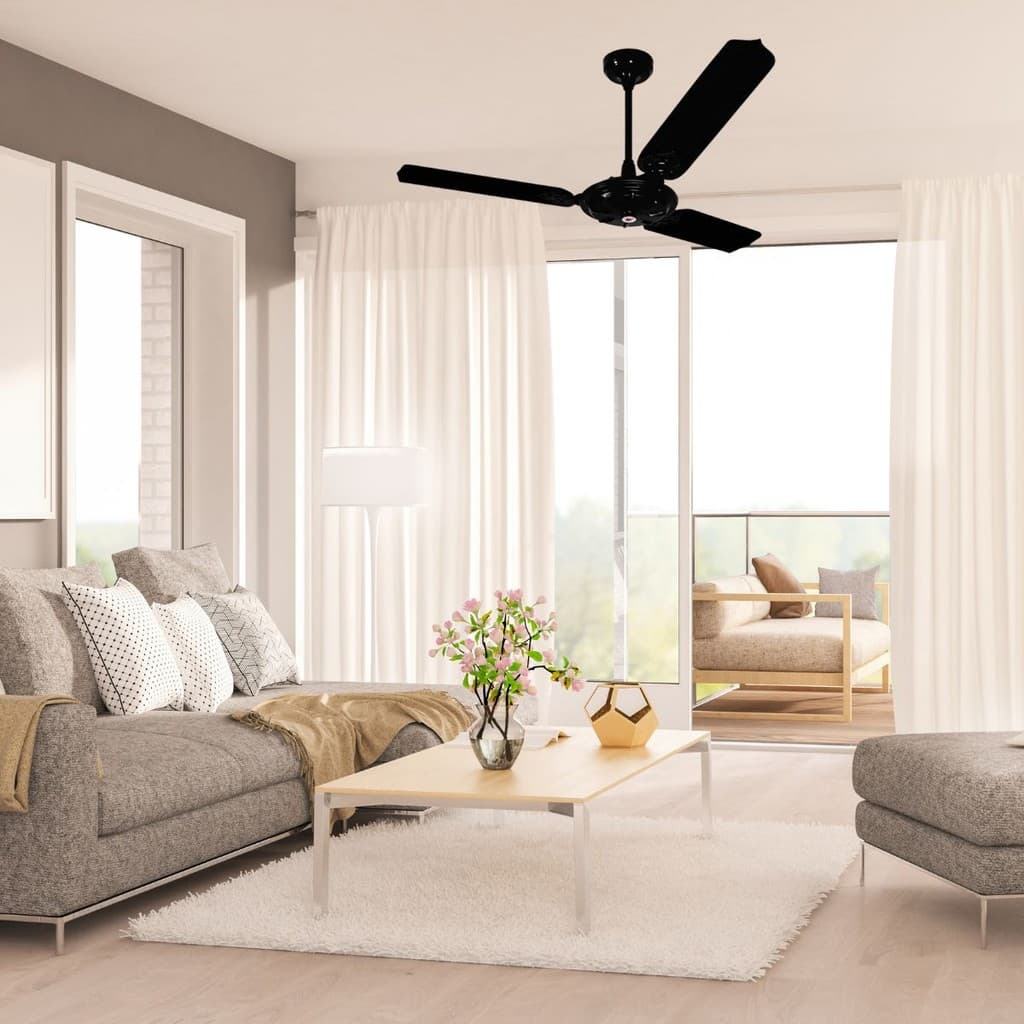 Ventilador teto 3 pás ventidelta new comercial 127v preto