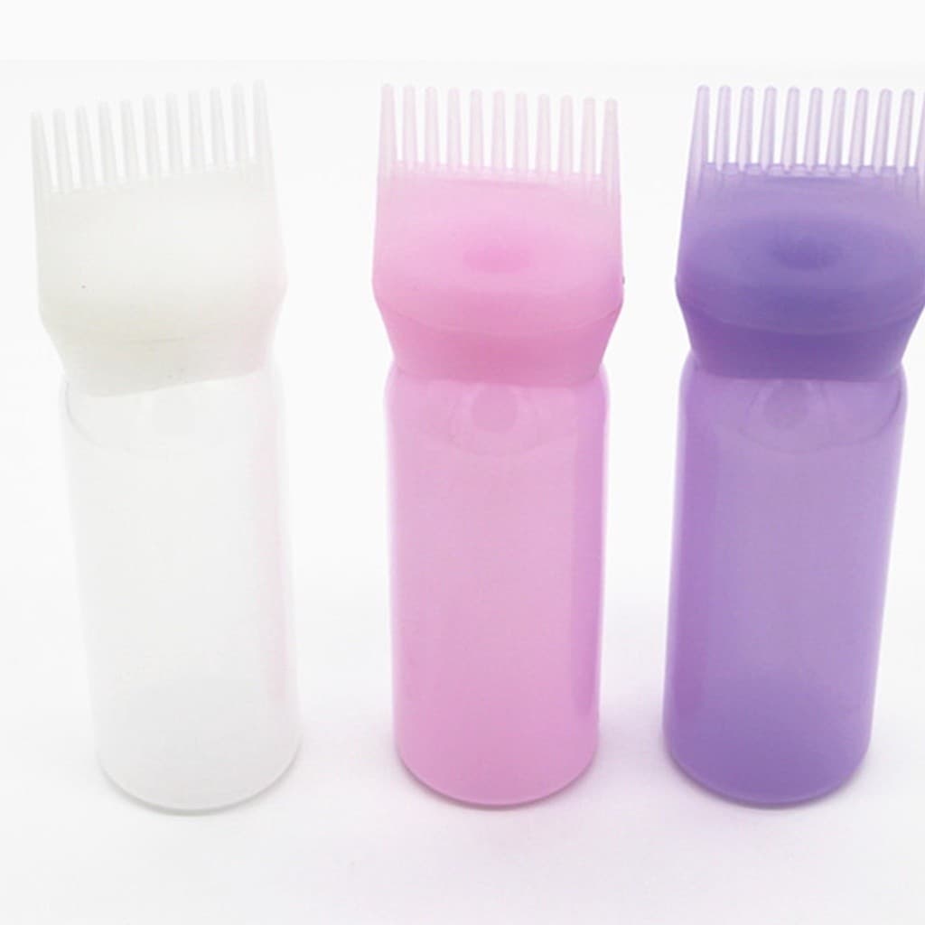 Rhine 120ml Pente Aplicador De Tintura De Cabelo Plástico Refilável Em Frasco