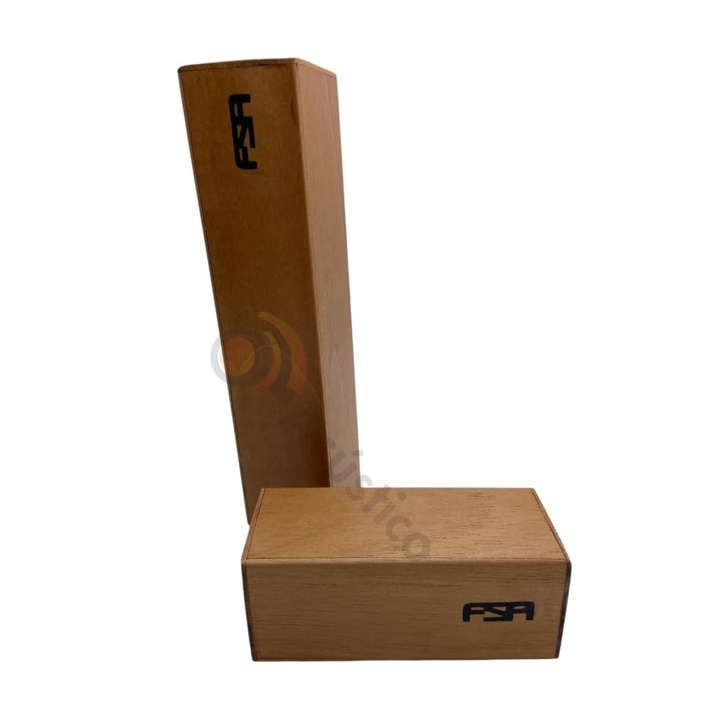 Ganzá Duplo FSA Wood Shaker Em Cedro Acessório Para Cajón