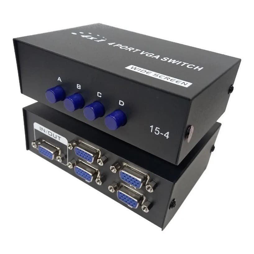 Chave seletora A B C D Vga Switch 4 pcs X 1 Monitor