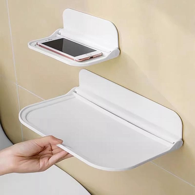 Prateleira Dobrável Montada Na Parede , Economizando Espaço , Rack De Armazenamento , Suporte Para Telefone