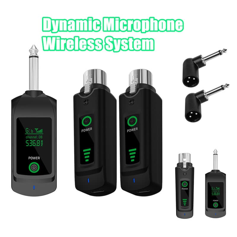 K02 XLR Microfone Dinâmico Sistema Sem Fio Transmissor De Transmissão De Áudio Para Mixer PA Guitarra