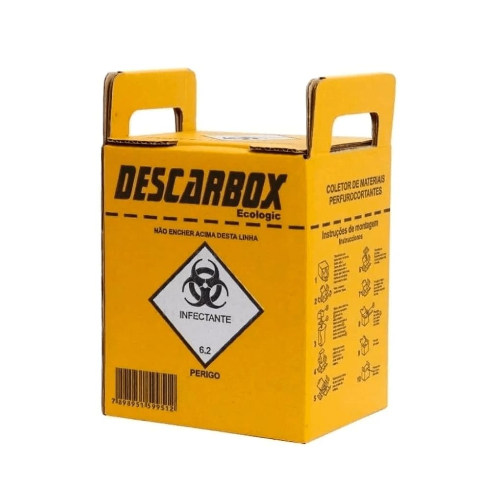 Caixa coletora Para Material Perfurocortante  Agulhas e Bisturi – Descarbox