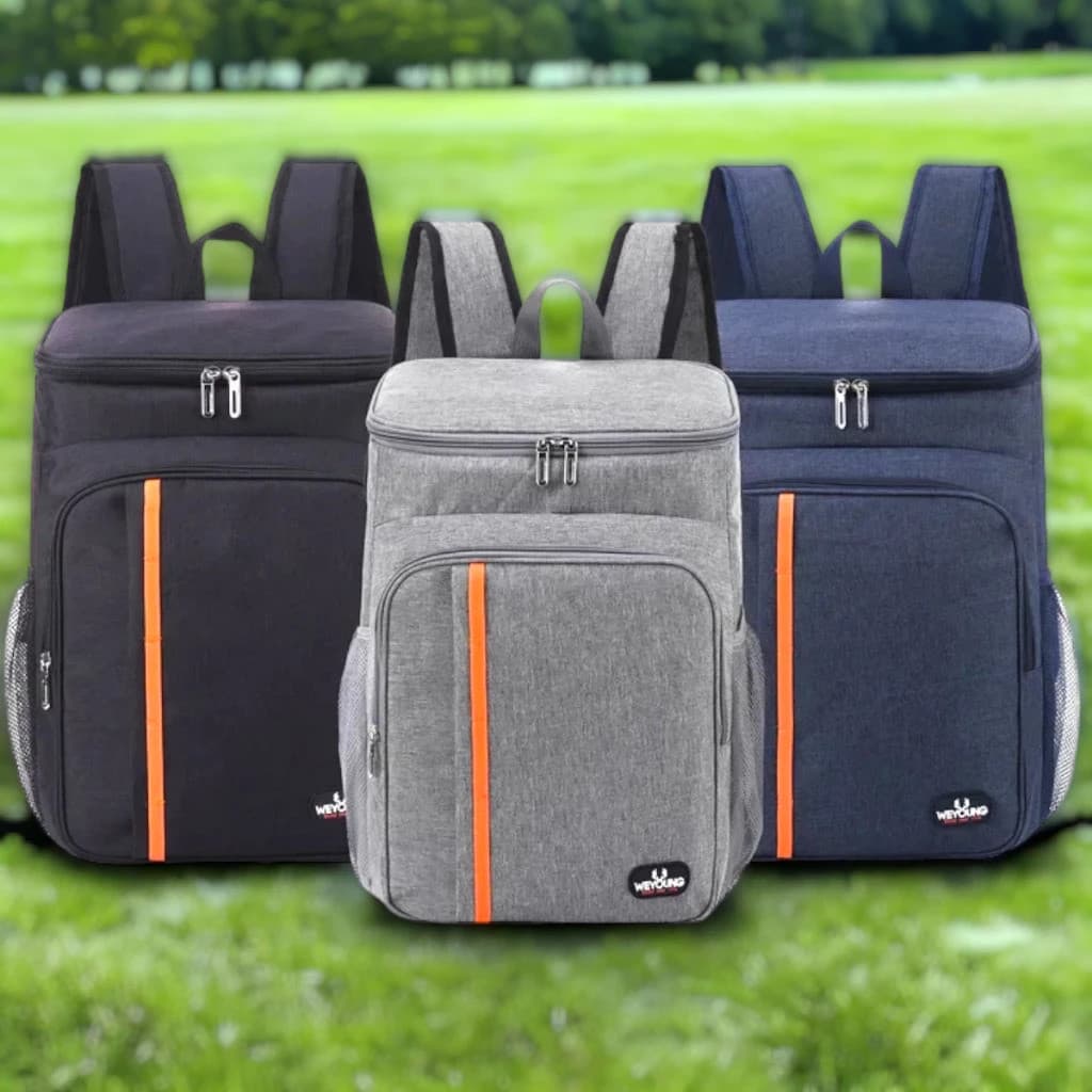 Mochila Térmica Cooler Capacidade 23L Impermeável Portátil Piquenique Quente Frio ref