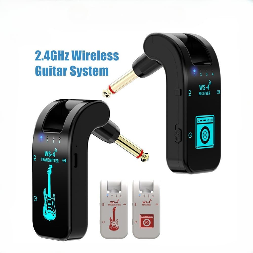 Sistema De Guitarra Sem Fio 2.4G Recarregável Receptor Transmissor De Áudio De 8 Canais Para Eletrônica