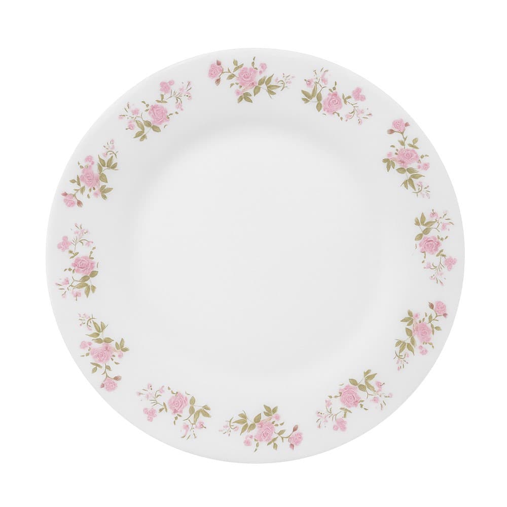 Prato de Sobremesa de Vidro Flowers Pink 20cm Em Casa Tem