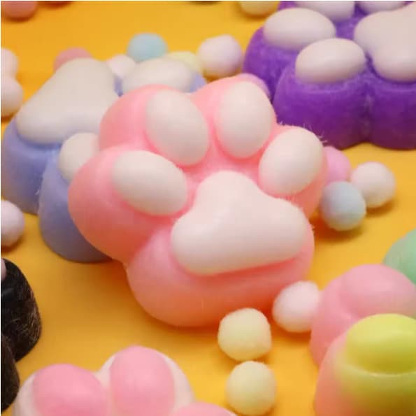 Brinquedo squishy de apertar Antiestresse Kawai Pata de gato