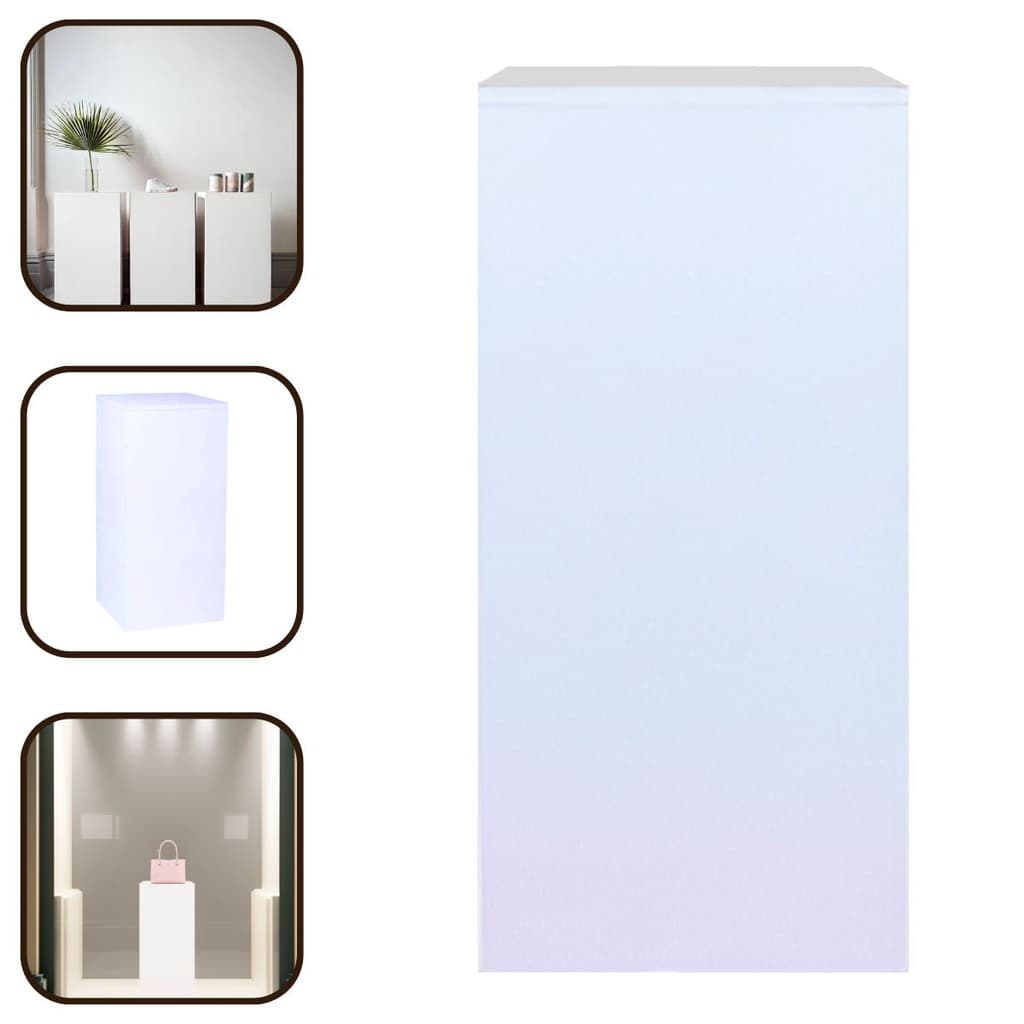 Cubo Expositor Tablado Para Vitrine Lojas MDF Branco 90x30x30cm