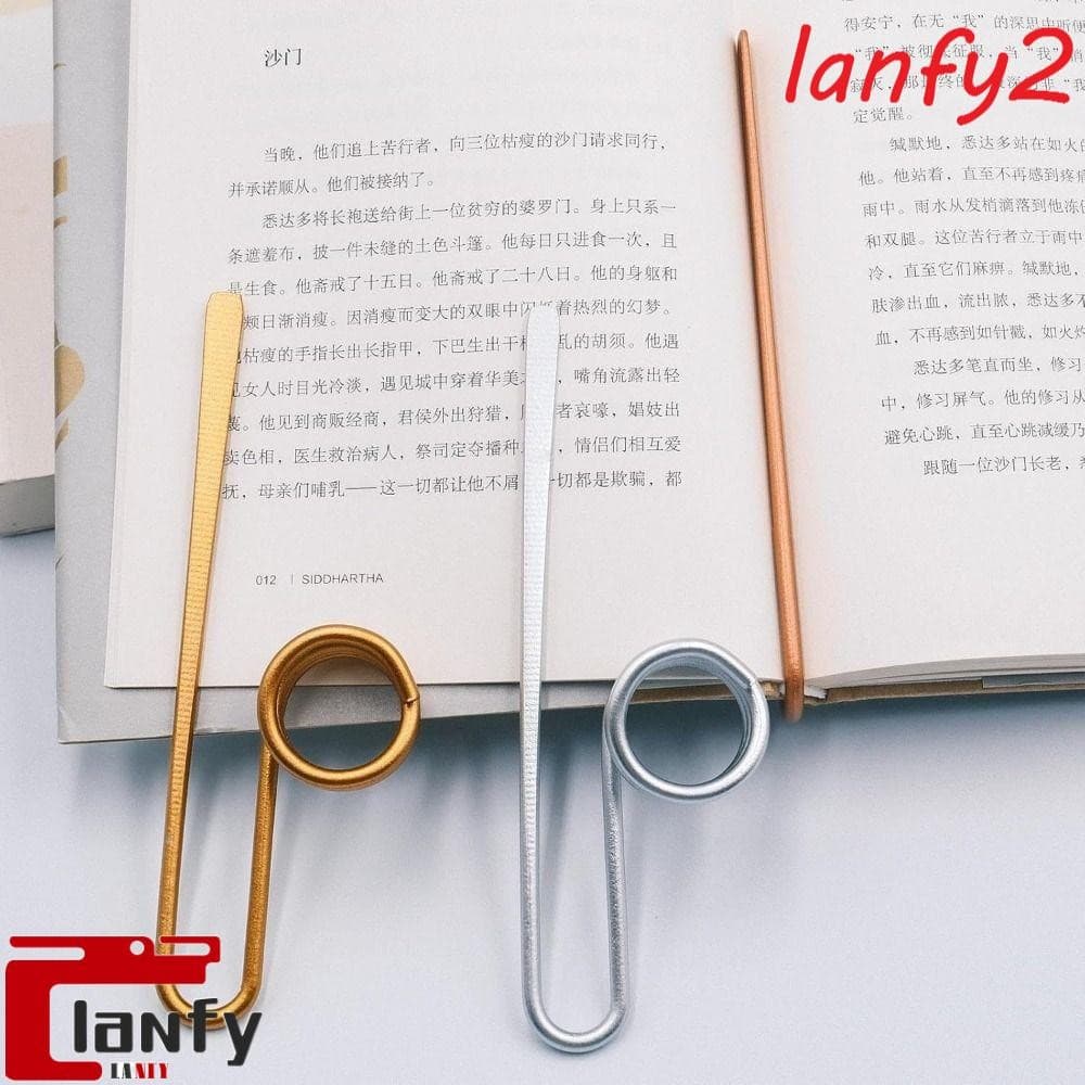 Suporte De Livro De Metal LANFY , Marcador De Anel Portátil Requintado , Página Polegar Leve Criativo