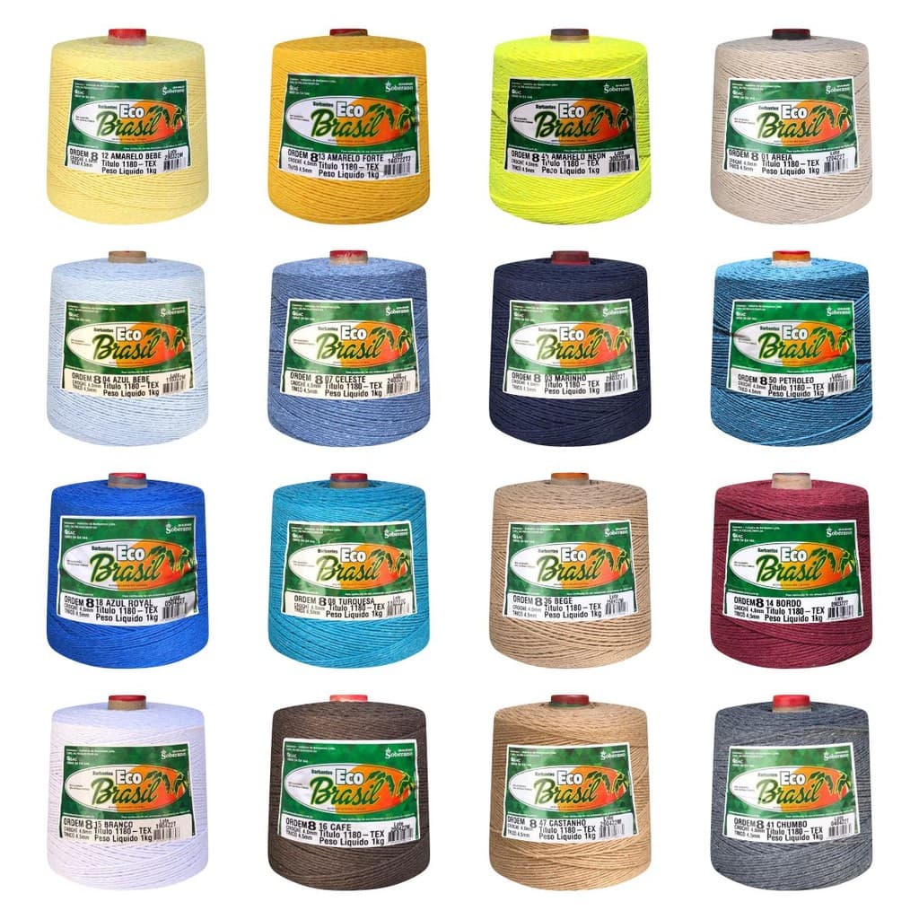 Barbante Crochê 8 Fios 1 Kg Eco Brasil