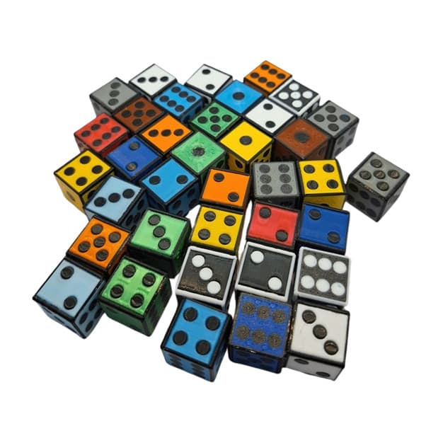 Dados D6 Coloridos para Jogo de Tabuleiro - Board Games e RPG - 100% sólidos - 1 a 8 unidades