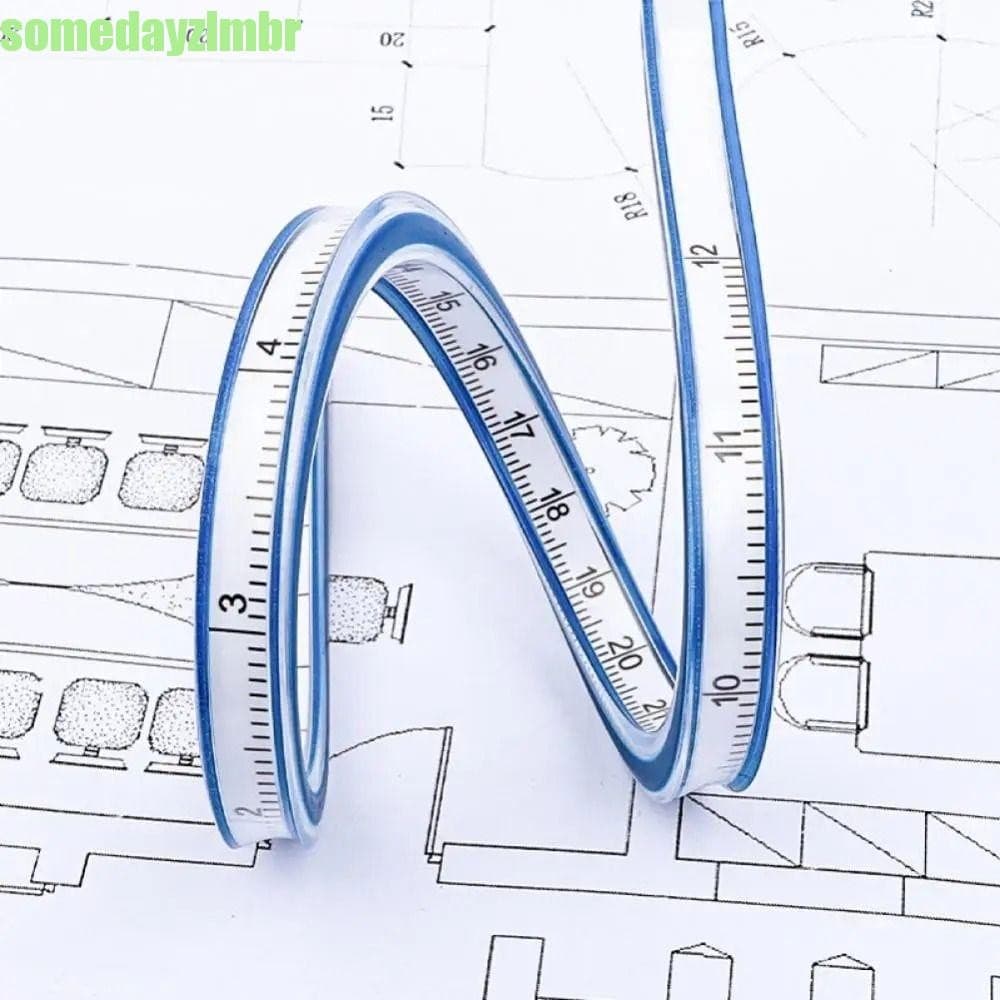 SOMEDAYZL0M Régua Curva , De Plástico Em Forma De Cobra De 30cm 40cm 50cm 60cm Flexível Profissional