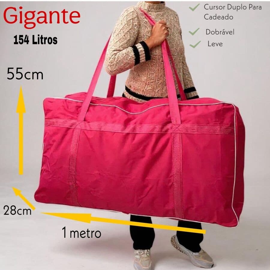 Mala Grande Gigante Sacolão Para Viagem Mudança
