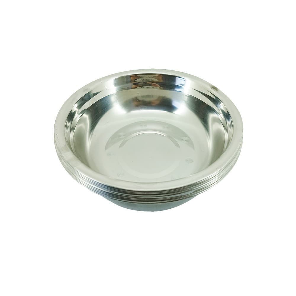 KIT c/10 cumbuca tigela redonda inox bowl bow 400, 550, 600ml