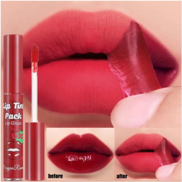 Peel Off Rose Red Lip gloss Contour Tatuagem Stain À Prova D'água Transferência Resistente Rasgar Batom Maquiagem
