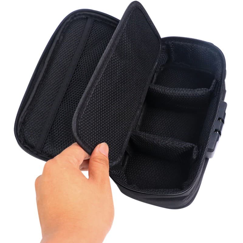 Armazenamento De Viagem Portátil Bolsa Bloqueio De Senha Carvão Ativado Anti Odor Grade Em Camadas