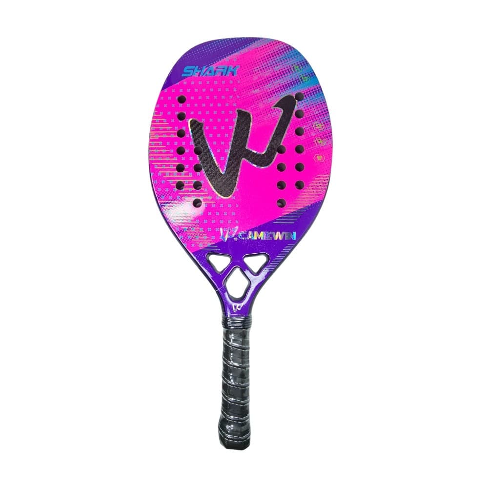 Raquete Beach Tennis Camewin Shark Full 3k Carbon Pink + Brindes