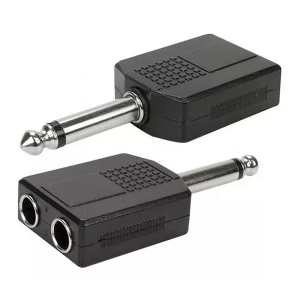 Adaptador Conector Plug 2 P10 / P10 Mono Skypix - 777A