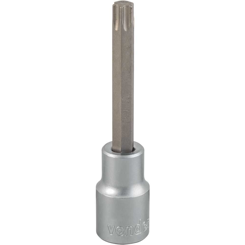 Soquete hexalobular macho longo encaixe de 1/2" T50 VONDER