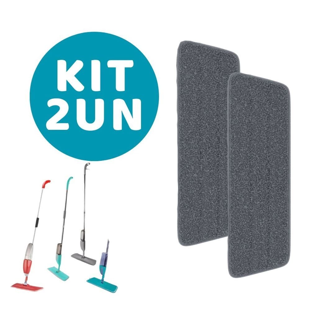 kit 2 Refis P/ Mop Spray Microfibra Esfregão Mágico - Vencedor