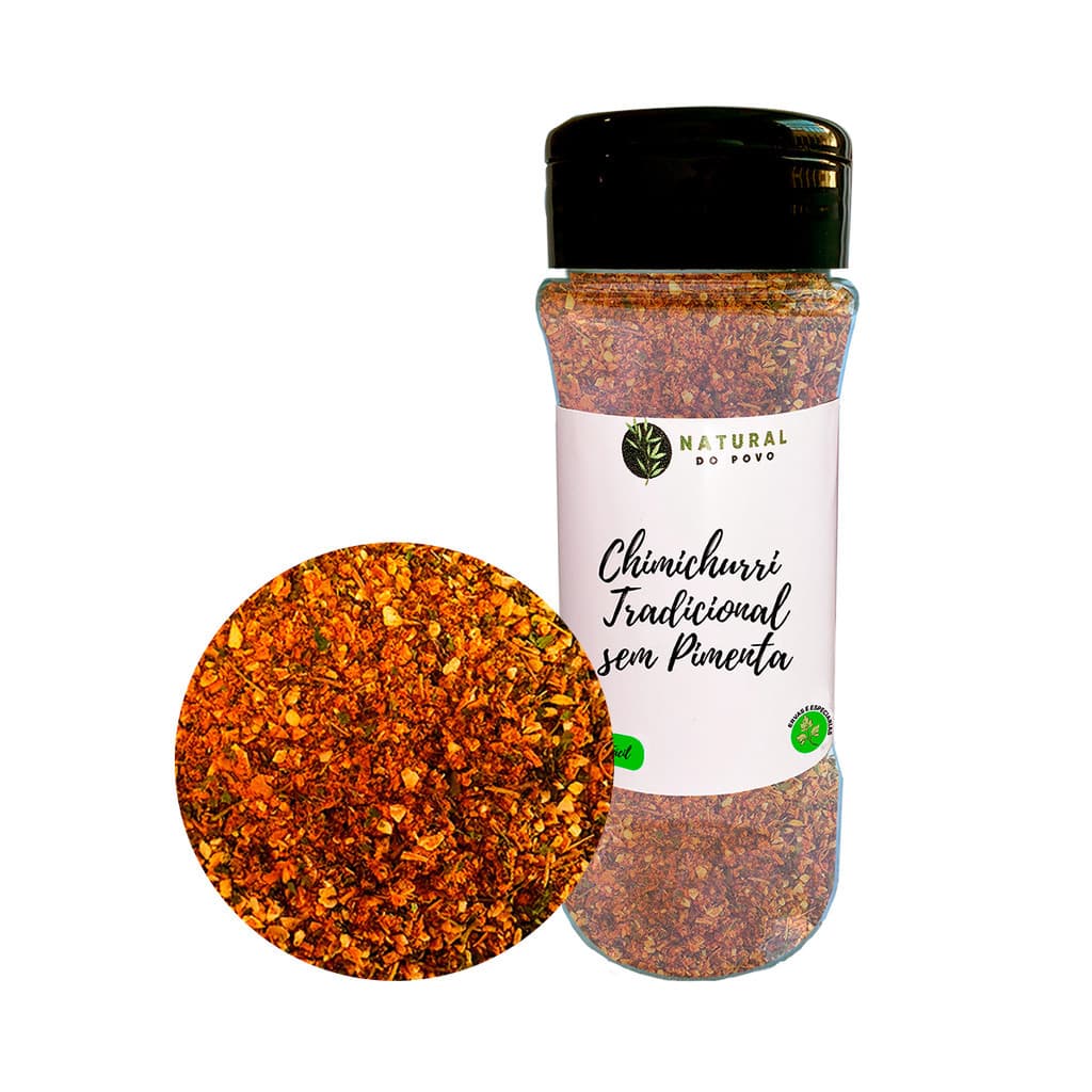 Chimichurri Tradicional sem Pimenta  Ingredientes Selecionados Pote com Dosador 40g