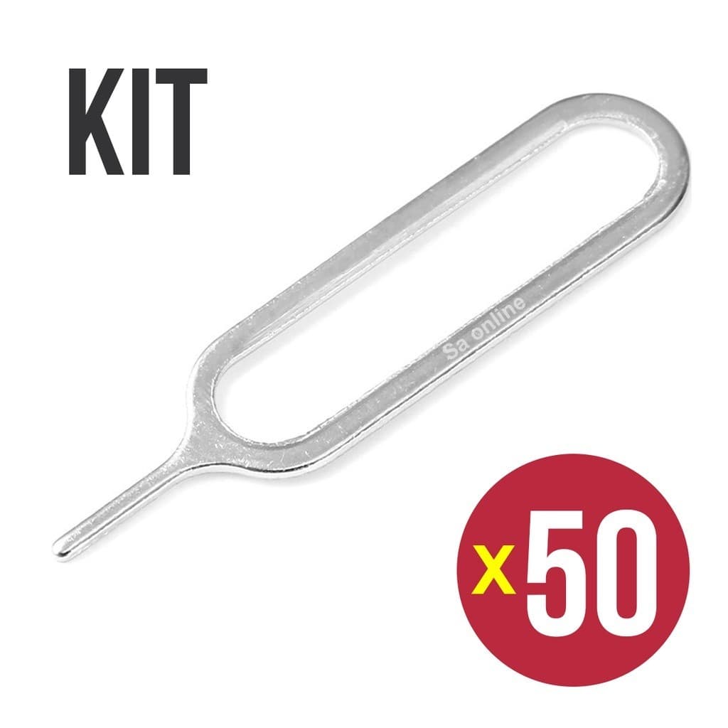 Kit 50 Chave Pino  Extrator Abrir P/ Abrir Gaveta De SIM Chip Celular Universal