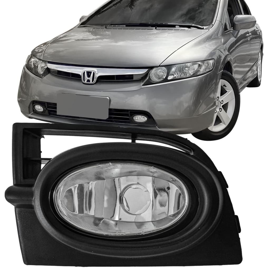 Farol Milha Neblina Auxiliar Honda New Civic 2006 2007 2008 Lado MOTORISTA