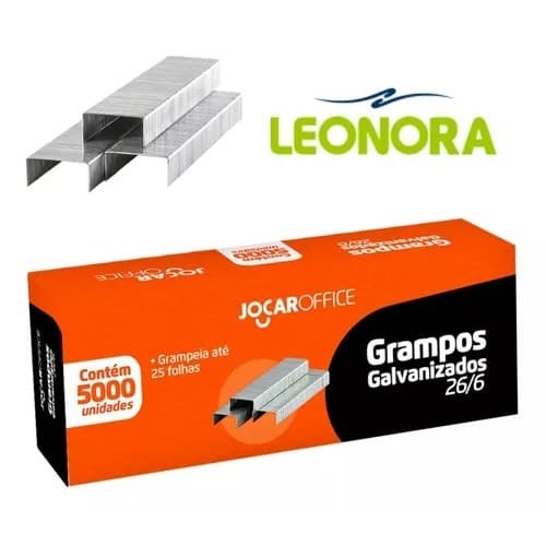 Grampo 26/6 5000 Unidades - Leonora