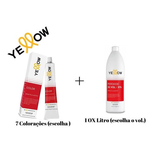 Kit 7 Tinturas Yellow By Alfaparf + Ox 1 Litro
