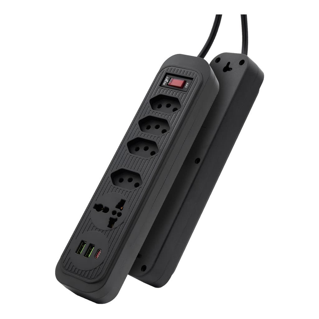 Extensão 4t 2 Usb 1 Pd 1 Universal Proteção Led Bivolt Power