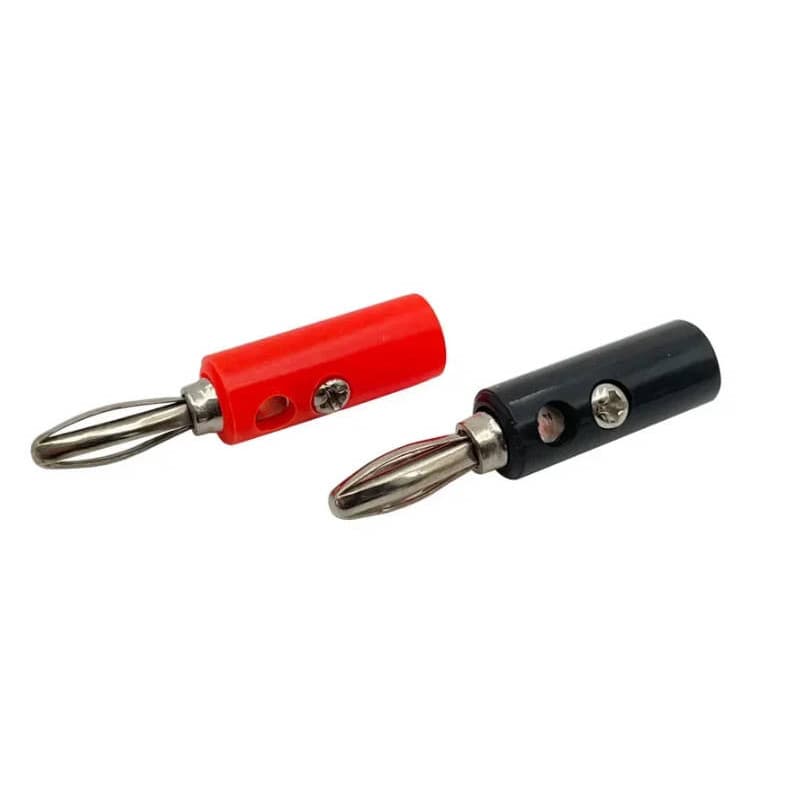 5/10 Par Preto Vermelho Cor 4mm Banana Plug Conector Jack Parafuso-Tipo Cabeça De