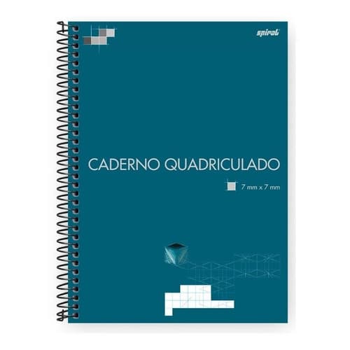 Caderno Universitário Quadriculado Capa Dura 96fls 7x7mm