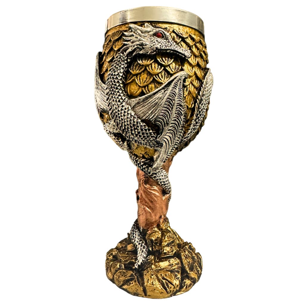 Taça de Vinho Cálice Dragão Medieval LANÇAMENTO Resina
