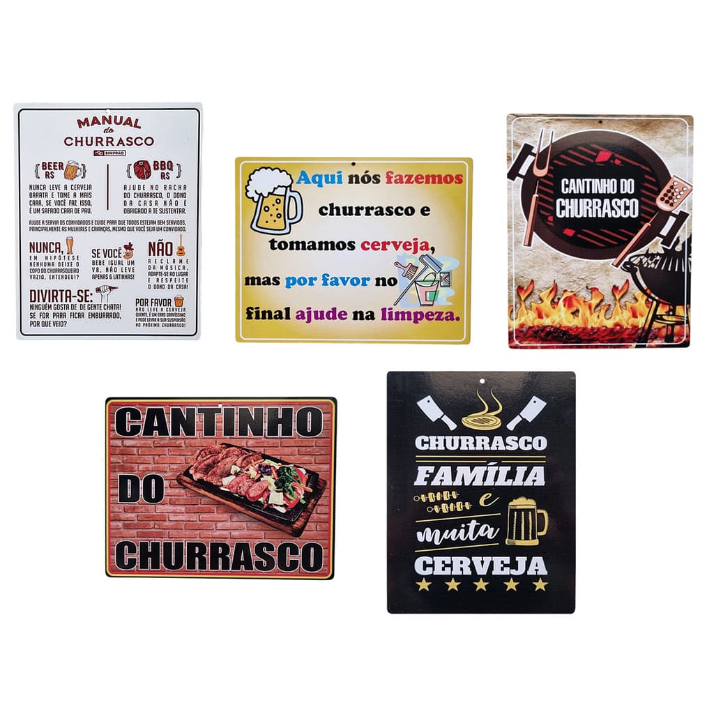 Placa decorativa churrasco frases quadrinho Mdf 6721