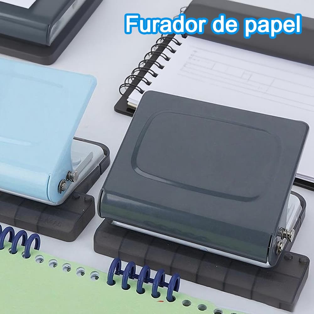 Furador de Papel Portátil 10 Furos para Encadernação e Organização de Documentos Alta qualidade