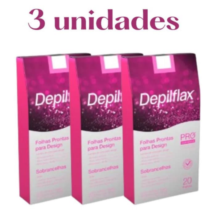 Kit C/ 3 Folhas Depilatória para sobrancelha design 60 folhas