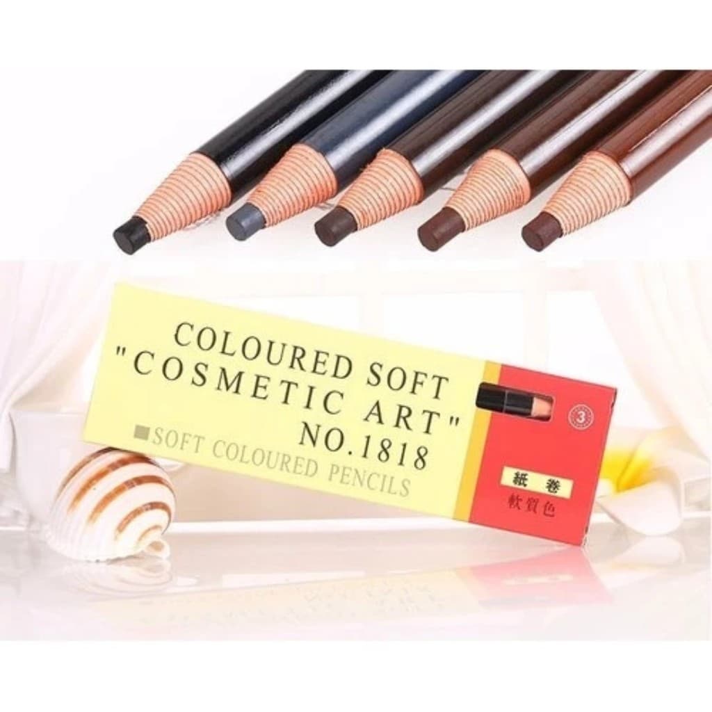 6/12 Kom  Lápis Dermatograficos Coloured para Marcação Sobrancelha