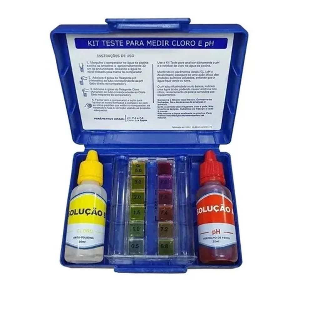 Kit Analise Medidor De Ph E Cloro Para Piscinas Teste Medidor De Ph E Cloro Para Água De Piscinas - Reagentes Avulsos