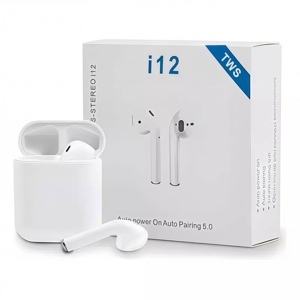 i12 TWS branco Fone Xiaomi De Ouvido Bluetooth Sem Fio Com Fones Estéreo Intra-Auriculares Microfone Para Jogos