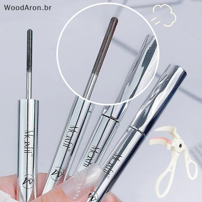 WoodAron Metal Ferro Cílios Rímel À Prova D'água Fibra De Seda Longo Curling Extensões De Não-Aglomerante Olhos Maquiage