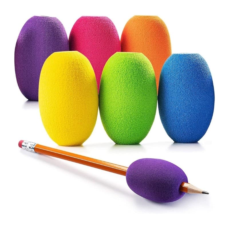 6Pcs Ergonomic Sponge Pen Grip Writing Aid Grip Pencil Holder Grip for Children