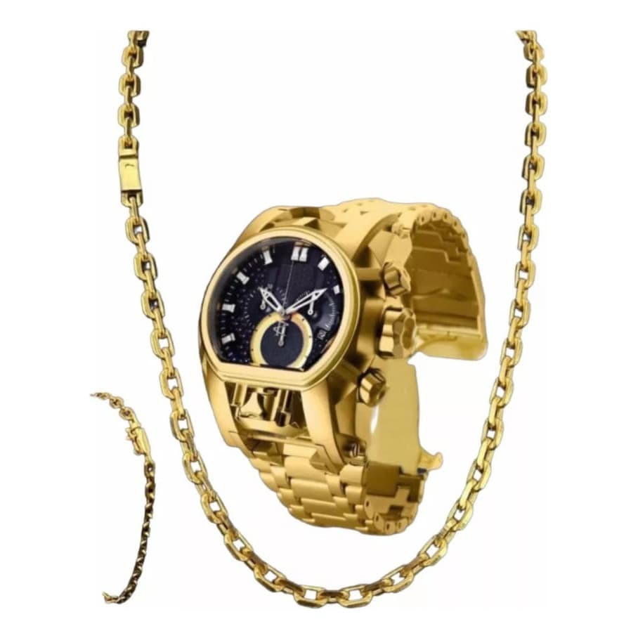 relogio masculino aço inox - social e casual - pulseira resistente - estilo moderno