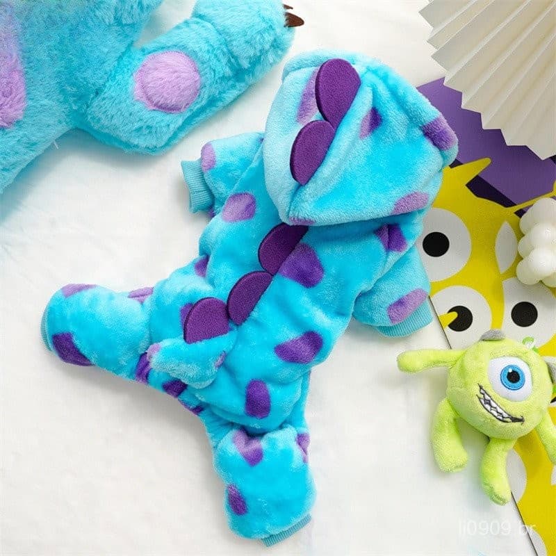 Roupas Fofas Para Cães , Lã Coral , Gato , Moletom Com Capuz , Suéter , Cachorro , Dinossauro , Transformação , Traje An