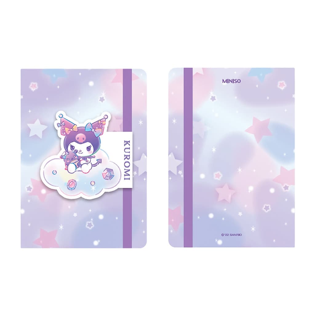 Caderno Kuromi Sanrio 80 Folhas Capa Dura Miniso Original