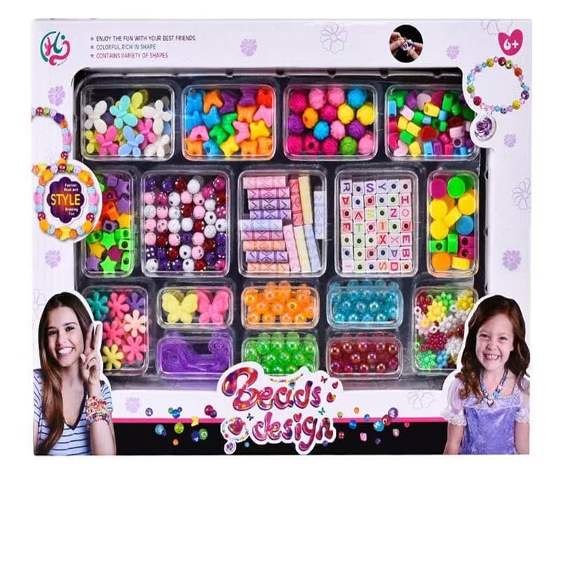 Kit Miçanga Infantil Para Pulseira Colar e Brincos Maleta Miçangas