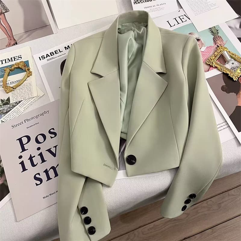 2025 novo estilo curto preto estilo britânico terno feminino jaqueta primavera outono High-End sentimento temperamento p