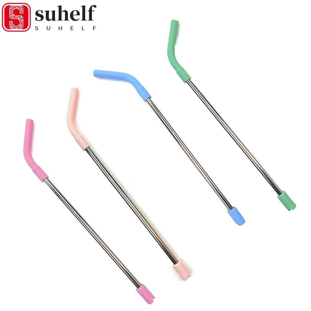 Canudos Para Beber SUHELF , Com Pontas De Silicone Retos Resistentes A Altas Temperaturas , Aço Inoxidável