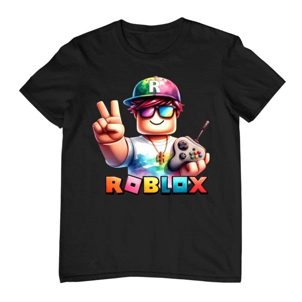 Camiseta Infantil Roblox 100% Algodão Tamanho 2 Ao 16